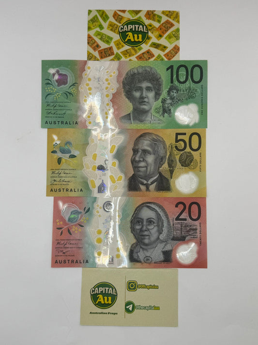 Australian Mix $20, $50 , $100 Style Prop Notes